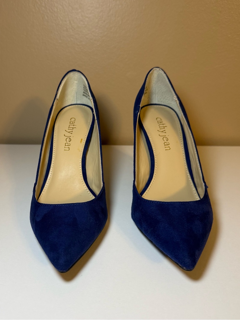 Cathy Jean Navy Pointed-Toe Women’s Heels